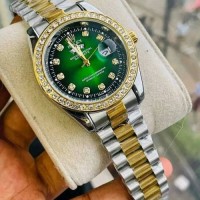 RLX 1101 Golden Silver Stone and Green dial