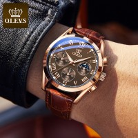 OLEVS Luxury Wrist Watch (BROWN)